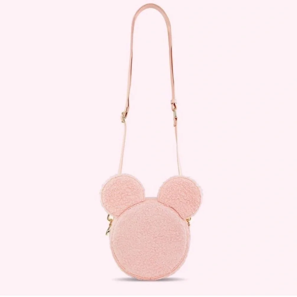 NWT Stoney Clover Lane Mickey Mouse Pink Crossbody Bag Sherpa Disney - Picture 8 of 10